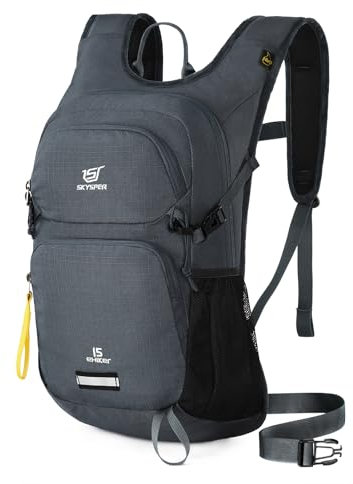 SKYSPER Wanderrucksack Klein 15L Rucksack Wandern Tagesrucksack Leichter Recycelter Trekking Rucksack für Damen&Herren