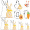 FINEVERNEK Pasqua Formine Biscotti, 8 Pezzi Coniglietto Stampi Biscotti Pasqua, Set di Tagliabiscotti Acciaio Inox Modello Pasqua Uovo, Coniglietto, Regalo Pasquale Ideale e Biscotti Pasquali
