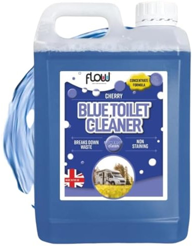 Dunnet Tools Caravan Toilet Chemicals 5 litres Blue Caravan Toilet Fluid Wc Disinfectant & Cleaner Fresh Fragrance Biodegradable Formaldehyde Free Chemicals