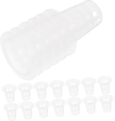 UKCOCO 1 Satz Pflanzkorb Hydrokultur-töpfe Topf Für Pflanzen Tontopf Anlage Hydroponische Pflanzkörbe Wasserkultur Pflanzkörbe Blumentöpfe Plastik -Kindergarten -töpfe Pp Weiß 60 Stück