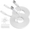 2 Pack 3M/10Ft Flat Power Extension Cable for USB-C Enabled Home Security Cameras or Other Devices(Phone,Switch Pro Controller,etc), USB A to Type C Extension Charging and Data Sync Cord
