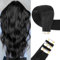 Originea Invisible Tape Extensions, Real Hair Extensions, 20 Pieces, 50g, 45cm, Jet Black Extensions Echthaar, Tape In Extensions Echthaar, Silky Skin Weft Tape Ins #1