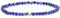 LAKADA Echtes Lapislazuli Edelstein Armband mit facettierten 4mm Perlen und Edelstahlherz Heilstein Schutzstein Edelsteinarmband Glücksbringer Talisman Geschenk (Lapislazuli, 15CM, S)