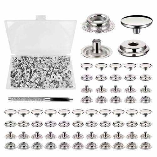 Kit de fixation marine – Outil de fixation de bateau | Kit de pression à vis en acier inoxydable résistant aux intempéries pour ponton, marine, camping-car, extérieur, camping, voyage