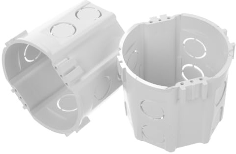 jojofuny 2 piezas Caja de Conexiones Redonda para Enchufe de Pared Organizador Eléctrico Resistente para Exteriores de Unidades Diseño Compacto y Duradero para Uso Residencial y Comercial