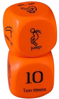 Fitness Würfel,Sechsseitiges Fitness Spiel Equipment Mit Übungen | Zwei Stück Workout Würfelspiel Mit Liegestützen Ausfallschritten Und Sprüngen,Für Teens, Familie, Gym, Zuhause, Spielzeit Und