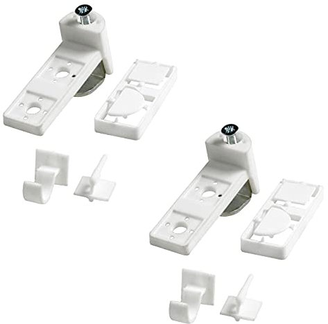 Ventanara® Klemmträger Vitragenstange Scheibenstange Gardinenstangen ohne Bohren Weiß 2er Ser