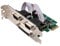 Computer District PCI-Express 1X Erweiterungskarte (PCI-E/PCIe) mit 2 seriellen RS232-Ports, DB9-Stecker und 1 parallelen DB25-Port – Moschip MSC9901 Chipsatz, Low Profile Slotblende