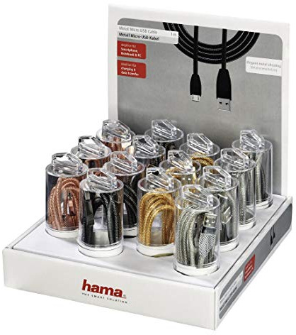 Hama Pineapple USB-Kabel 1 m USB A Micro-USB B Anthrazit, Gold, Rose Gold, Silber