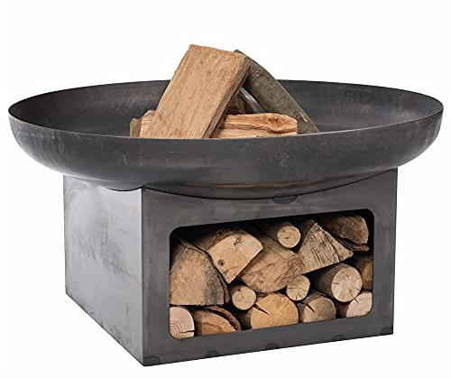 RedFire 81024 Juva Brasero en métal, Noir, 80 cm