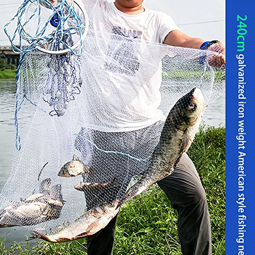 Wurfnetz,Acogedor Starkes Nylon-Monofilament 0.5 Finger kleines Mesh Fischernetz mit 12m Handschnur