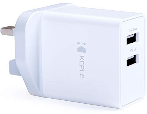 Mains USB Wall Charger Dual 2 Port Fast Charging UK Plug Compatible with Huawei P30 Pro lite Y9 Prime nova 5i Mate 20 5 Y6 Y5 Y7 P20 Pro nova 3i lite P smart 2019 5i Mate 20 X, 17W 3.4A Adapter
