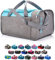 Sac de sport à bandoulière en toile - Pour homme et femme - Pour la gym, les voyages, le week-end, la piscine, le camping - Taille S, 20 L - Bleu/gris mélangé