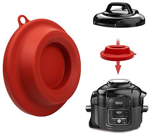 ddLUCK Silicone Lid Stand, Silicone Pressure Cooker Lid Holder Accessories For Ninja Foodi Pressure Cooker and Air Fryer 5 Qt, 6.5 Qt and 8 Quart (Red)