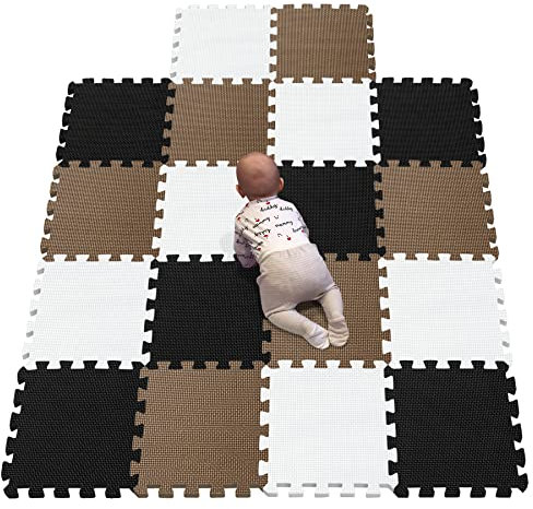 YIMINYUER® 18 Teilige (30cm×30cm×1cm Einzelstück), Puzzlematten Baby, Puzzlematte Spielmatte, Babys Puzzle Matten, Kinder Spielmatten R01R04R06G301018