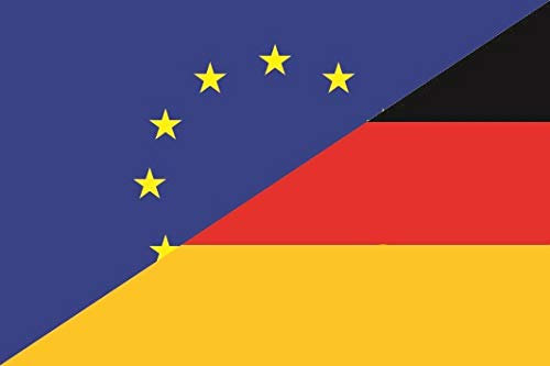 U24 Aufkleber Europa-Deutschland Flagge Fahne 8 x 5 cm Autoaufkleber Sticker