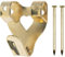 Hardware Solutions - Double Design - Picture Hanging Hooks - Brass Plated - Pack 100 - Pins Included