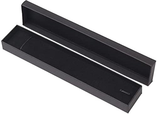 Schmuck Geschenkbox,21x4x2 cm Necklace Box Schmuck Verpackung für Armbänder Halskette(Shwarz)