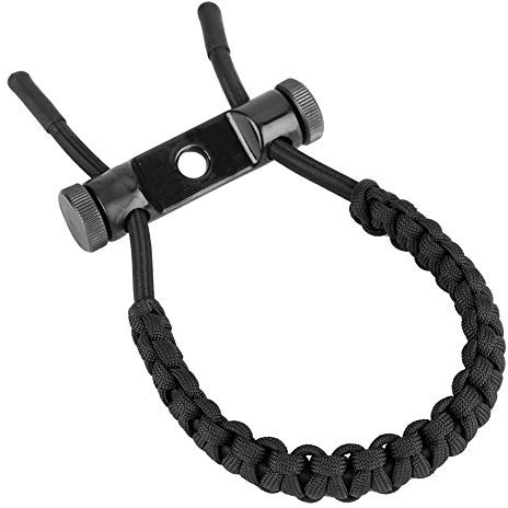Cocosity Bogenschießen Armband, Bogen Handgelenk Sling, Universal Bogenschießen für Bögen(Black)