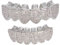 Zahnspange, Zähne, Hip Hop Teeth Grill Set Microset Diamond Braces, Hip Hop Zähne Dekoration Kaltbeschichtetes Kupfer Zähne Set Bling Zähne Dekoration (Silber)