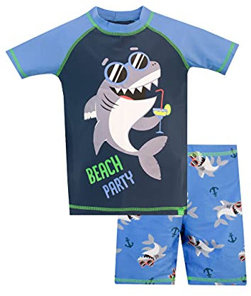 Harry Bear Boys Shark Swim Set Kids Two Piece Swimming Costume Blue 5-6 Years
