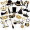 Geburtstag Foto Requisiten, Geburtstag Deko, 24 Stücke Party Foto Booth Props Verkleidung Mitbringsel Maske Party Zubehör für Erwachsene Kinder Party Dekoration