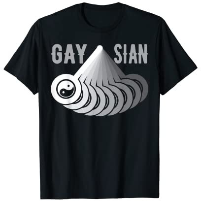 Schwul Stolz Gaysian LGBT Yin Yang Zeit Vergeht Uhr Zeiger T-Shirt