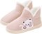 GILKUO Pantofole Stivaletto Donna Invernali Stivaletti da Casa Alte Ciabatte Stivali Calde Pelose Peluche Antiscivolo Chiuse Cachi Taglie 40 41