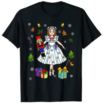 The Nutcracker Ballet and Clara Christmas Holiday Dance T-Shirt