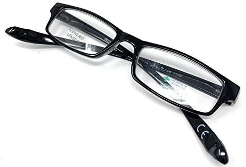 VENICE EYEWEAR OCCHIALI Lesebrille, die um den Hals HÄNGT und NICHT FALLEN - Sehr nützlich - Leicht UNISEX (Black, +3.50)