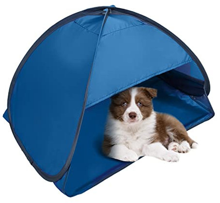HACRAHO Pop Up Sonnenzelt, Mini Strand Sonnenschutz Gesicht Kopf Schatten Schutz Zelt für Outdoor Picknick Camping, Blau, L