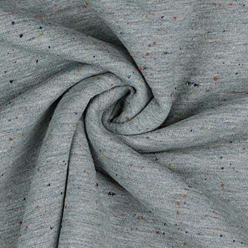 0,5m Sweat-Stoff Cosy Colours Meterware Oeko-Tex Sweatstoff Sweat Farbwahl, Farbe:024 - hellgrau