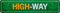 WOGEKA ART Retro Blechschild - HIGH-WAY - lustiger Spruch als Geschenkidee für Kiffer zu Geburtstag Weihnachten Deko Schild 46x10 cm Vintage Straßenschild Metallschild STR269