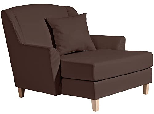 58 aufm Kessel XXL Sessel Karil Bezug Kunstleder Buche Natur/braun 21898