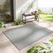 Taracarpet In- & Outdoor Teppich Wetterfest Wohnzimmer Balkon Küchenteppich Flachgewebe sisaloptik meliert Einfarbig Uni Silber grau 120x160 cm