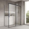 Yellowshop - ZEN Box doccia 2 lati vetro trasparente 8 mm scorrevole anticalcare H 200 cm telaio alluminio Nero opaco (cm 100x70)