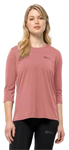 Jack Wolfskin Damen Crosstrail 3/4 W T-Shirt, Mineral Red, XXL EU