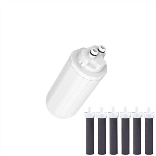 Wasserfilter kompatibel mit Brita® Hub, Verwendung mit Brita® Hub, sofortiges leistungsstarkes Zählwasserfiltergerät mit 6 Wasserflaschenfilter, Ersatz für Brita® BB06, Brita® harte Seiten (1)