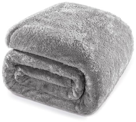Whale Flotilla Fleece Double Size Blanket for Bed, 150x200 CM Decorative Soft Fluffy Grey Blanket, Large Plush Thick Sofa Throw for All Season