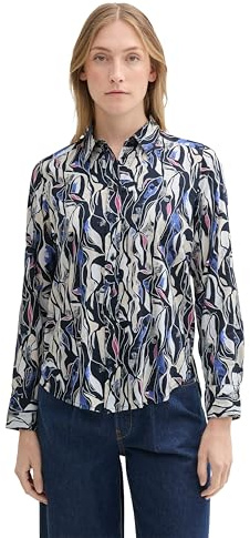 Tom Tailor Damen 1037889 Bluse mit Muster (1er Pack)