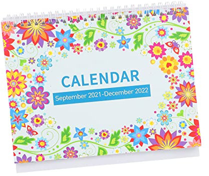 STOBOK 1 Stück 2022 Kalender 2022 Zeitplan Kalender 2021-2022 Tischkalender 2021- Kalenderplaner Veranstalter 2021-2022 Monatskalender Mini-kalender Büro Umblättern Wandbehang Legierung