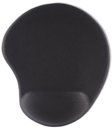 Hama Ergonomisches Mauspad klein mit Handauflage (ergonomisches Mousepad Mini mit Memory Foam, strapazierfähige Mauspad-Handgelenkauflage, Mausmatte passt Sich an, kleines Mauspad rutschfest) schwarz