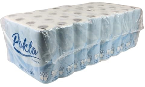 Enpack Pakla 32 Küchenrollen - Papierrolle 2-lagig, saugstark - 50 Küchentücher je Rolle - Papier Küchenrolle Großpackung - Küchenpapier für den Haushalt - Handtücher für Werkstatt, Camping, Hygiene