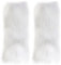 BEAHING Faux pelzige Beinwärmer 1 Paar 15,7 Zoll Fuzzy Beinwärmer für Frauen Winter warme Pelzstiefel -Manschetten für Weihnachten, Halloween, Hippie -Kostüm weiße, verschwommene Beinwärmer