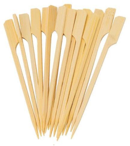 Bafnsiji Brochetas de bambú 400pcs, Palillos de Paleta de bambú, Palillos de bambú Planos, Palillos de bambú de 15 cm, Palillos de cóctel, Brochetas de bambú para Barbacoa, Hamburguesas Planas