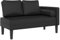 vidaXL Chaiselongue mit Kissen Schwarz Kunstleder