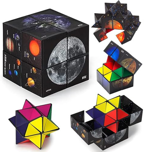 Star Zauberwürfel 2 in 1 - Magic Star Cubes Mit Sternenklarem Himmel, 3D Puzzle Würfel, Dekompression Spielzeug für Kinder und Erwachsene