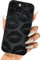 Reownest Compatible with iPhone 16 Pro Max Case Cute Lip Print Pattern Aesthetic Soft TPU Shockproof Protective Phone Cover for Girls Women -Black