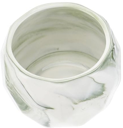 Parliky Pot Fleur Céramique Marbre Ondulé Jardinière pour Plantes Décoration Intérieur De Bureau