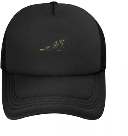 ZTQTQZZ Atmungsaktiv Mesh Baseballmütze Sporthut The Savage Pickle Rick Baseball Cap Luxusmütze Sonnenschutz Solarmütze Neu im Sortiment Mütze Damen Caps Herren